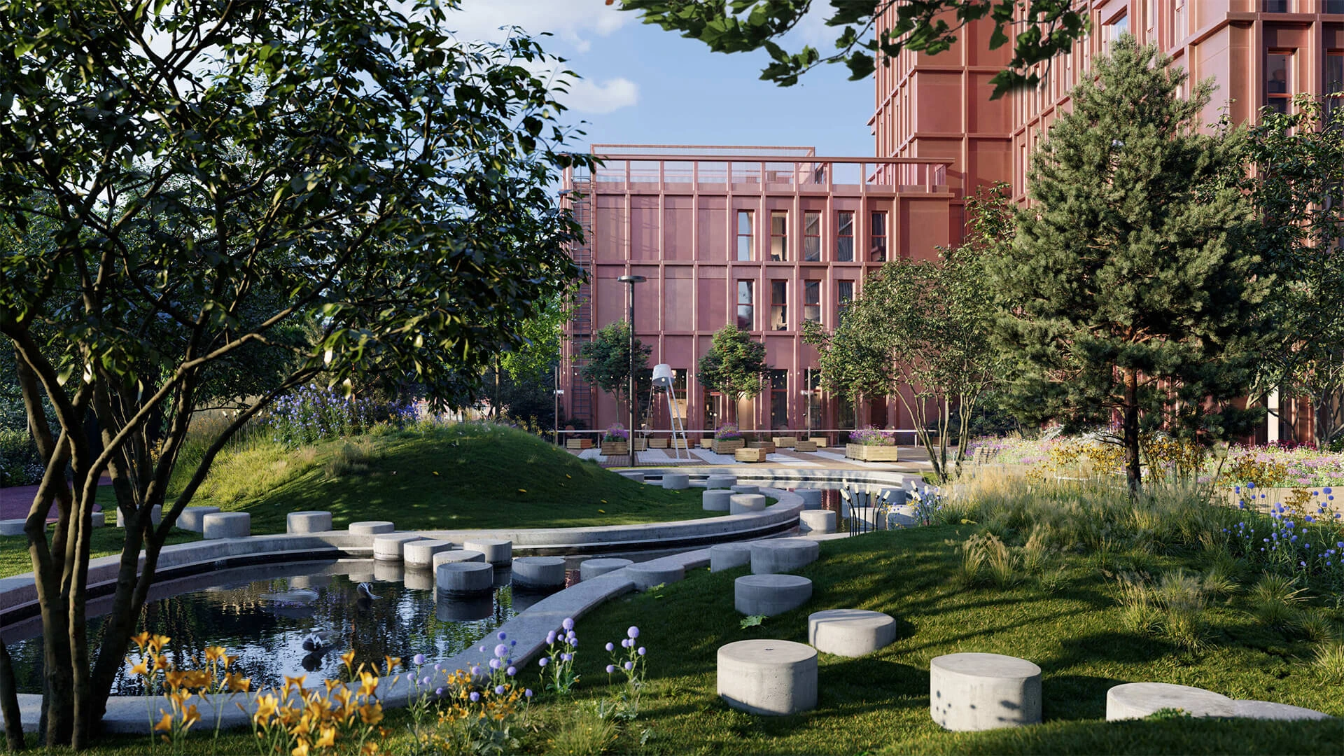 Благоустройство двора от застройщика