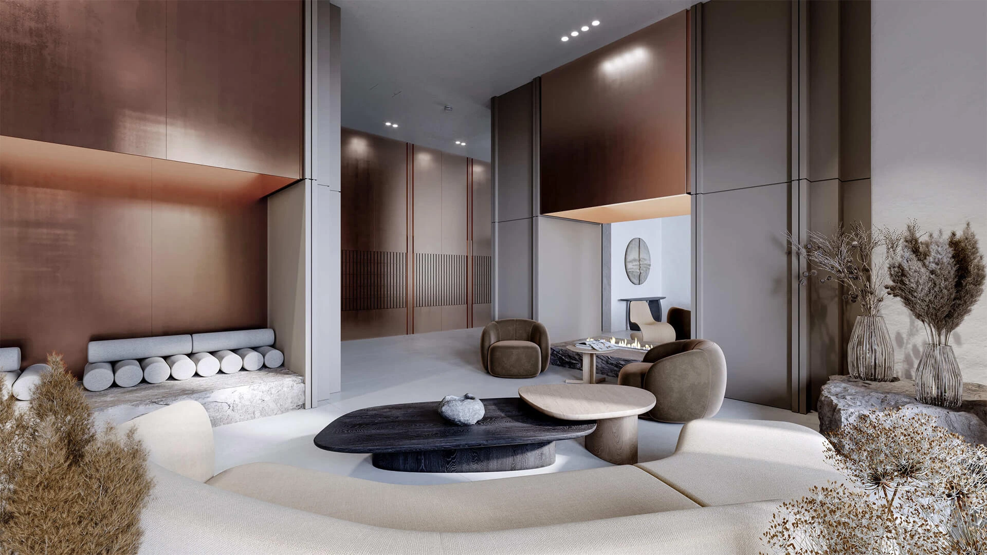 Лобби и входная группа жилого комплекса